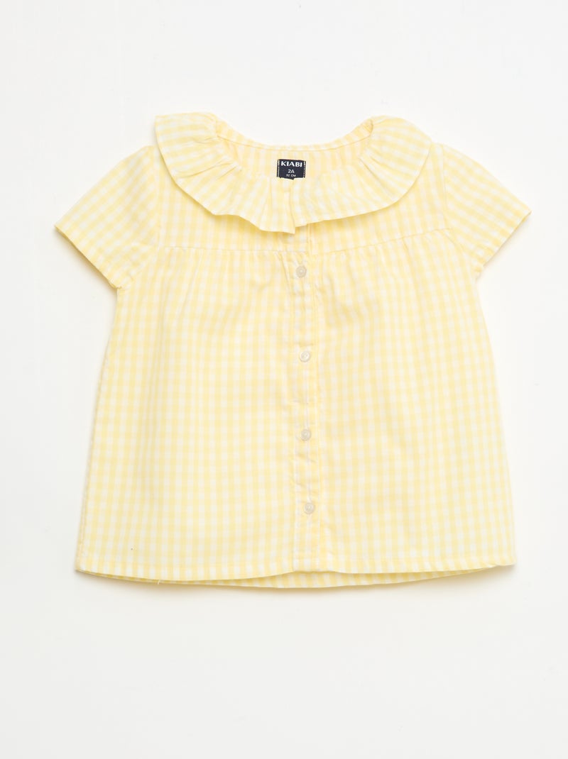 Pyjama short 2 pièces en coton Jaune - Kiabi