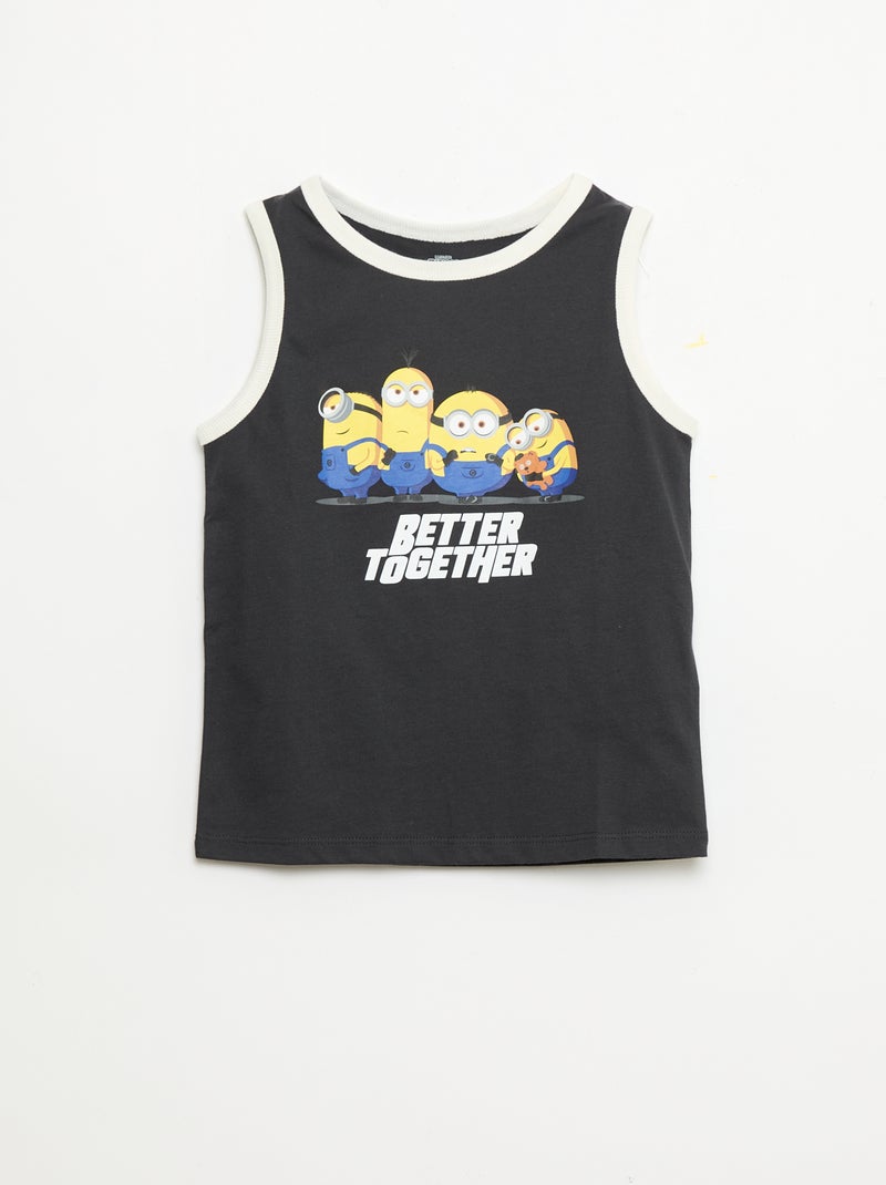 Pyjama short 2 pièces Gris - Kiabi