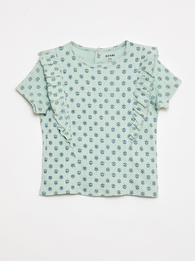 Pyjama short 2 pièces Vert - Kiabi