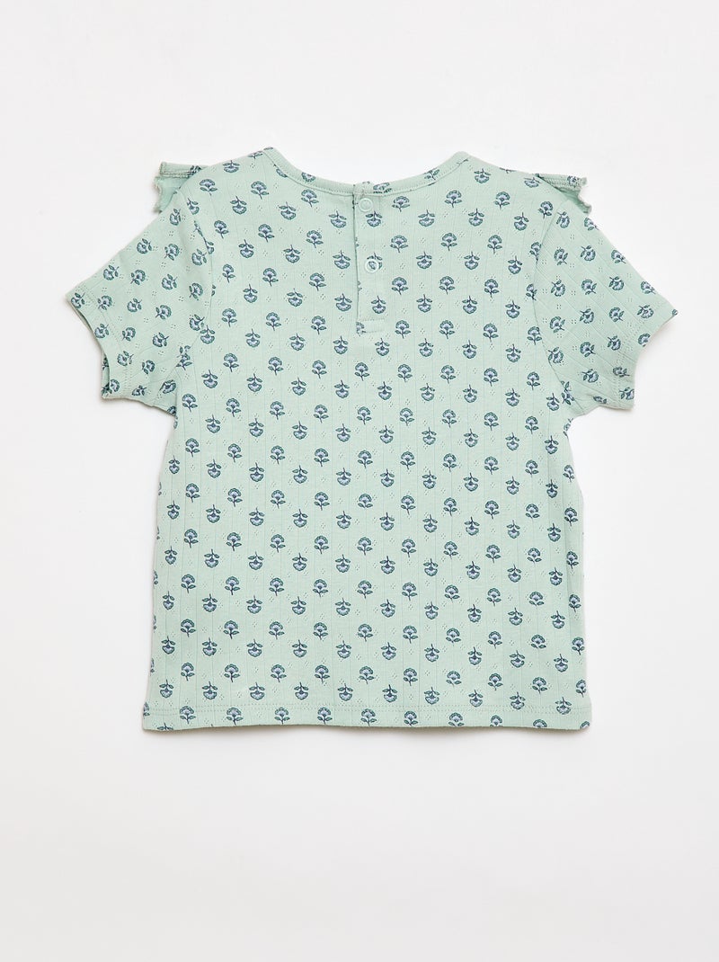 Pyjama short 2 pièces Vert - Kiabi