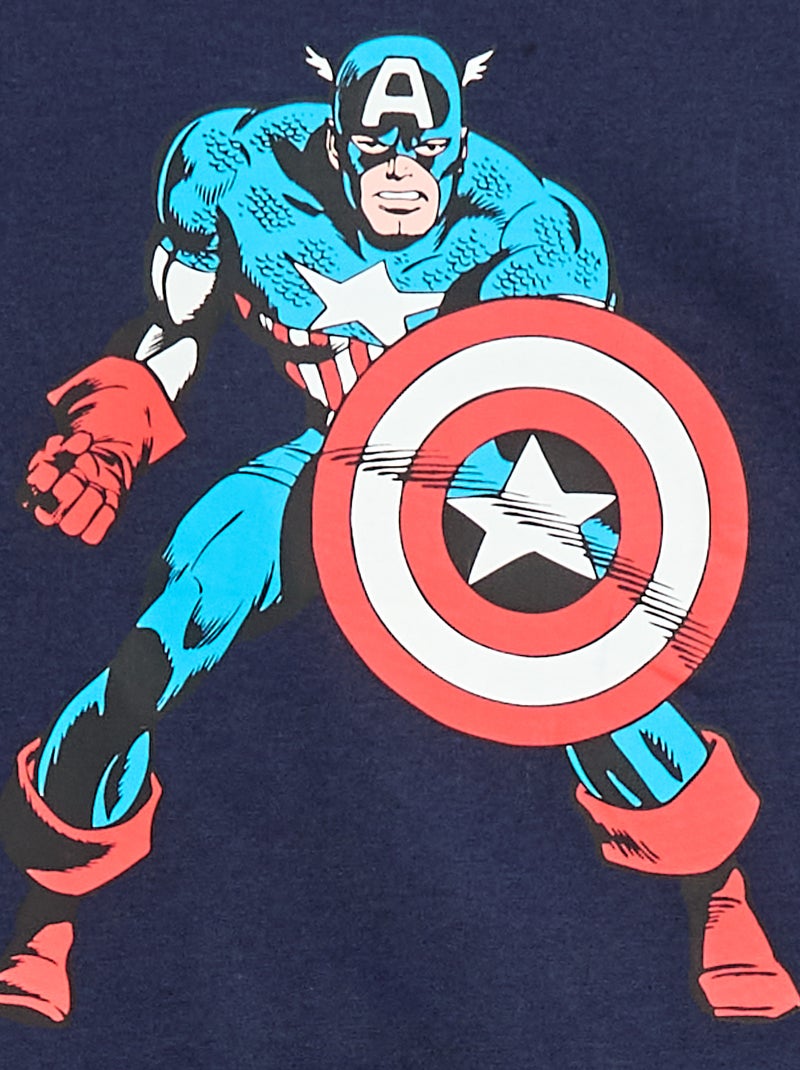 Pyjama short 'Captain america' 'Marvel' Bleu - Kiabi