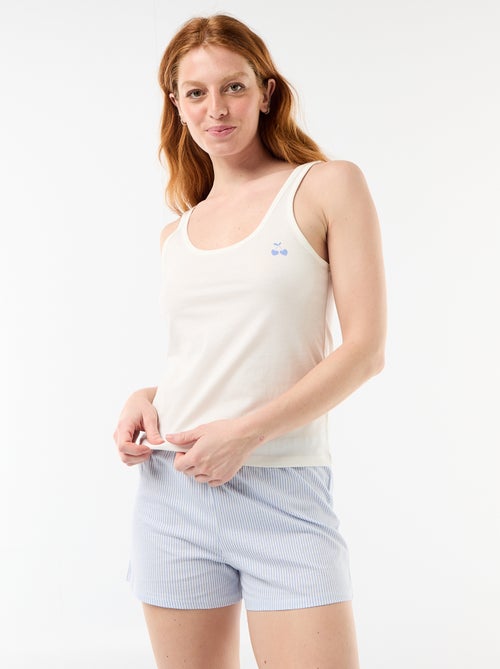 Pyjama short imprimé - 2 pièces - Kiabi