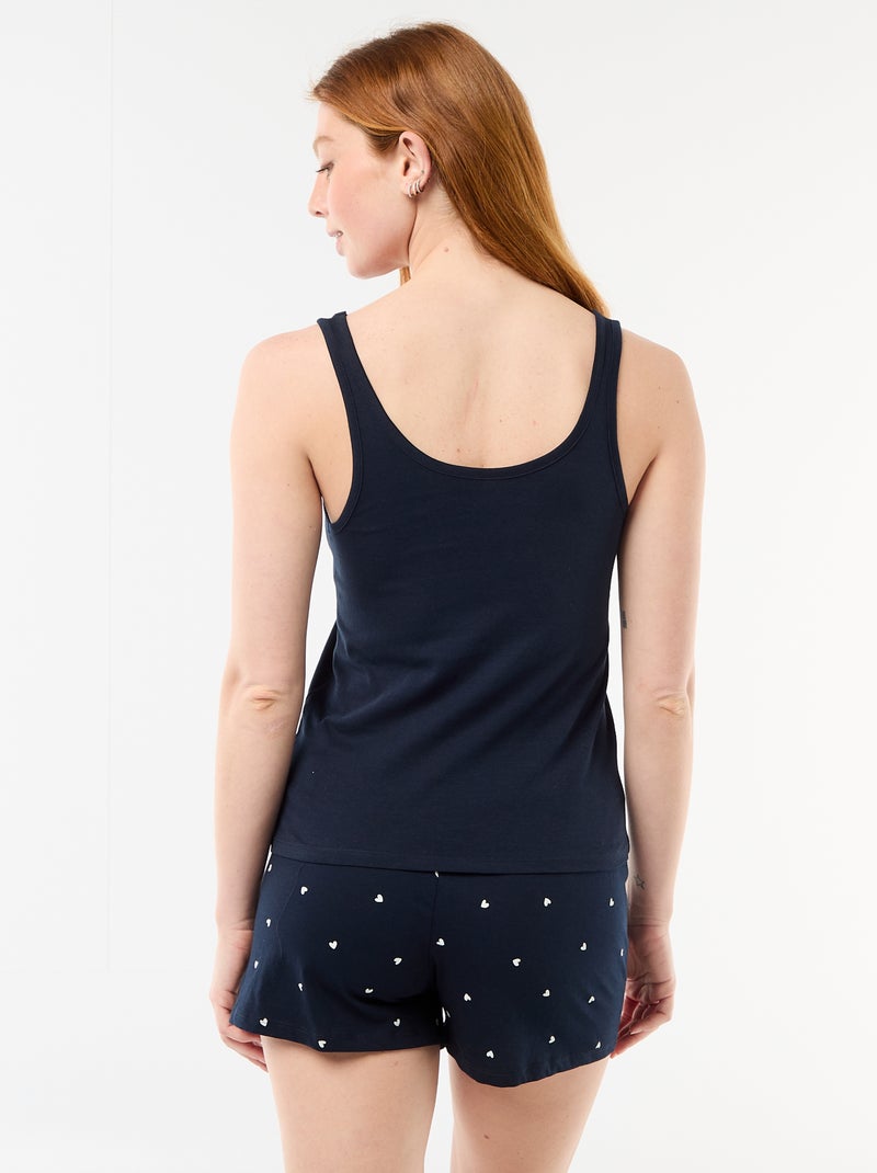 Pyjama short imprimé - 2 pièces Bleu - Kiabi