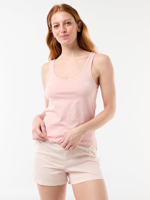 Pyjama short imprimé - 2 pièces - Kiabi