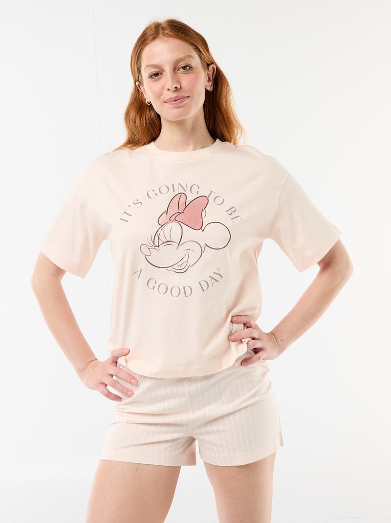 Pyjama short imprimé 'Minnie' - 2 pièces Rose - Kiabi