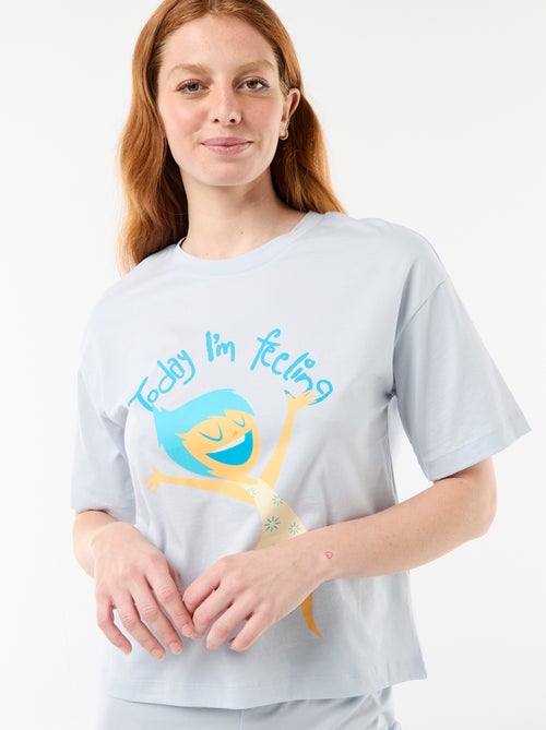 Pyjama short imprimé 'Vice Versa' - 2 pièces - Kiabi