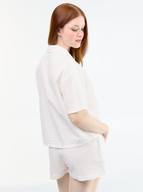 Pyjama short rayé - 2 pièces - Kiabi Pyjama short rayé - 2 pièces - Kiabi