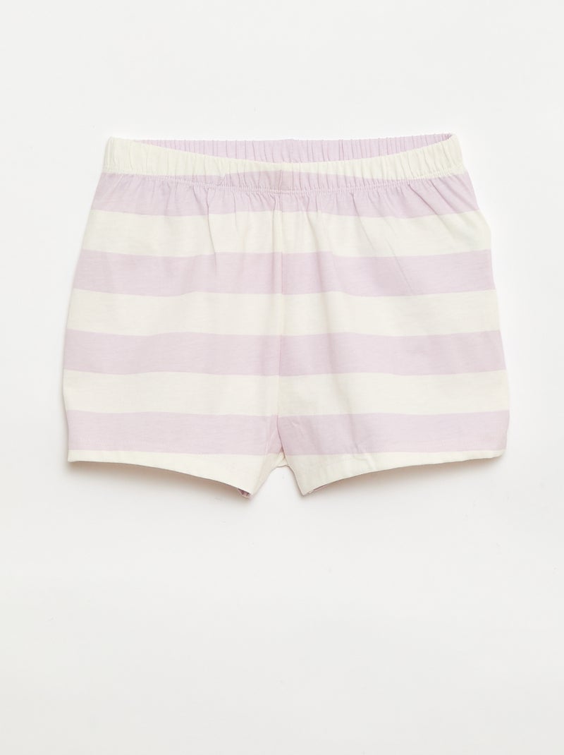 Pyjama short + T-shirt 'Disney' Violet - Kiabi