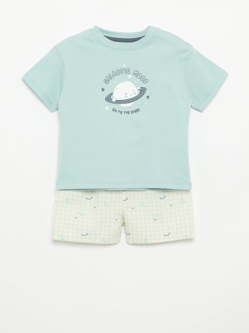 Pyjama-Shorts + T-Shirt - 2-teilig - Kiabi
