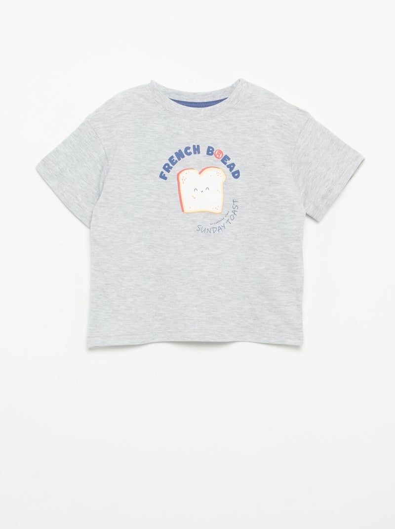 Pyjama-Shorts + T-Shirt - 2-teilig Gris - Kiabi