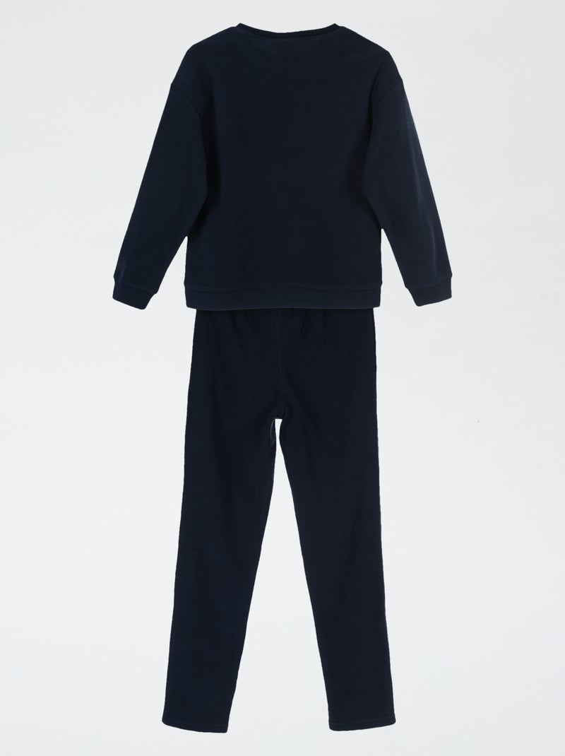 Pyjama 'Sonic' 2-teilig - Langarm-T-Shirt + Hose Blau - Kiabi