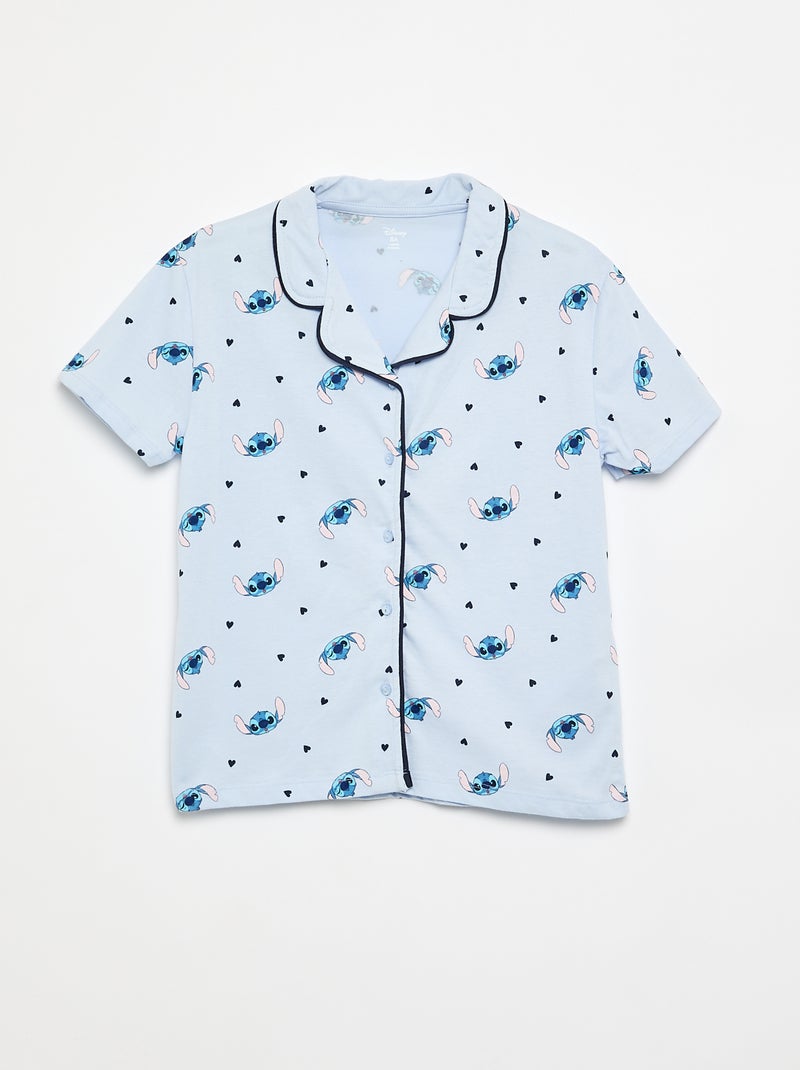 Pyjama 'Stitch' 'Disney' Kurzarm-Shirt + Shorts - 2-teilig Bleu - Kiabi