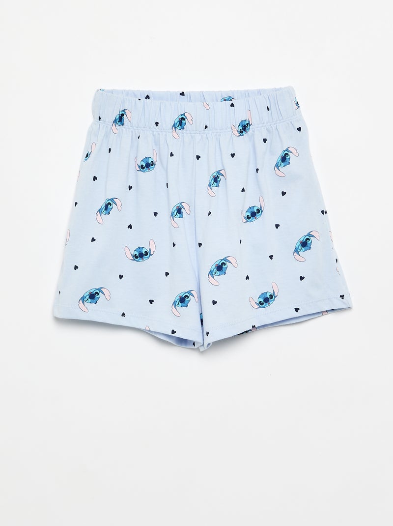 Pyjama 'Stitch' 'Disney' Kurzarm-Shirt + Shorts - 2-teilig Bleu - Kiabi