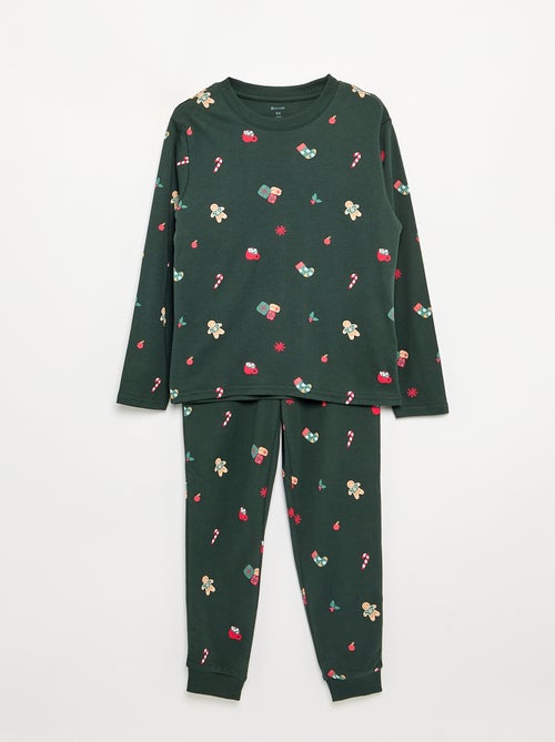 Pyjama 'Weihnachten' 2-teilig - Langarm-T-Shirt + Hose - Kiabi
