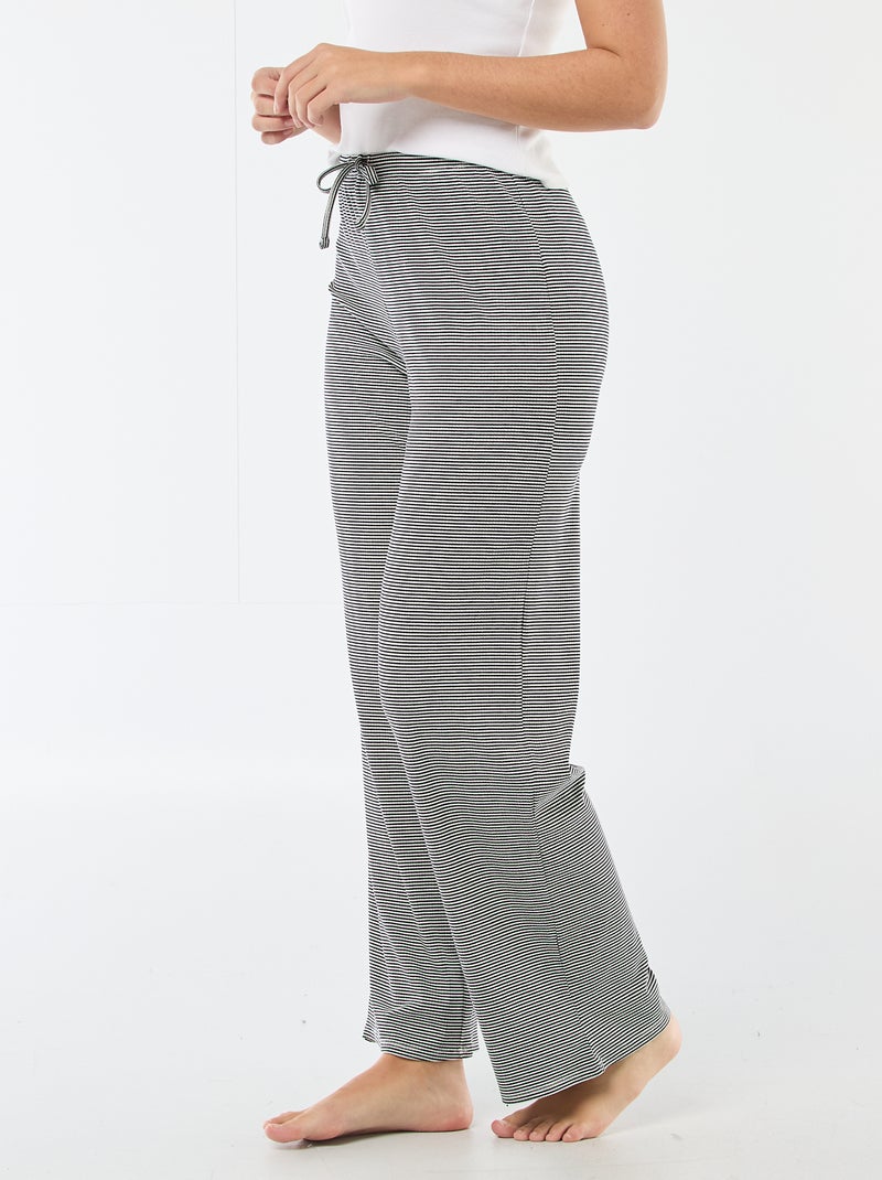 Pyjamahose aus Stretch-Jersey Blau - Kiabi