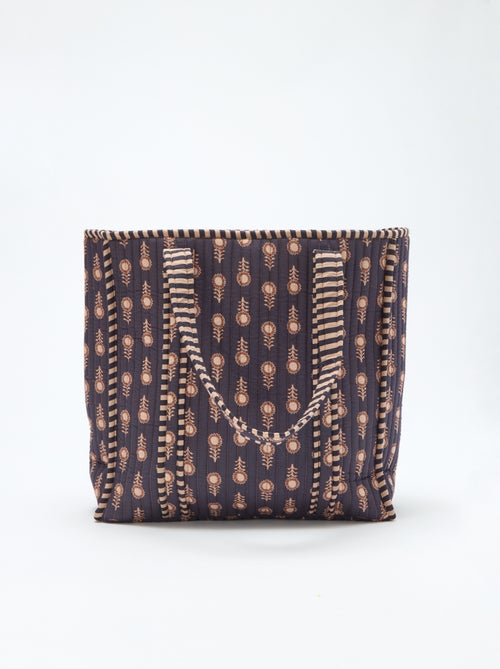 Quilted Floral Tote Bag - Kiabi