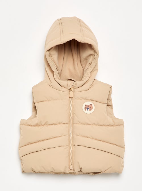 Quilted Hooded Sleeveless Puffer Jacket - Kiabi
