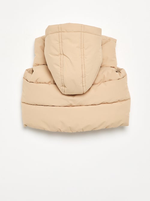 Quilted Hooded Sleeveless Puffer Jacket - Kiabi