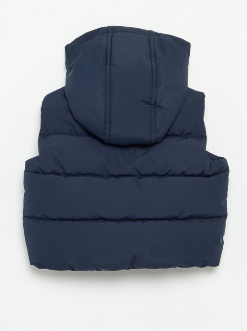 Quilted Hooded Sleeveless Puffer Jacket - Kiabi