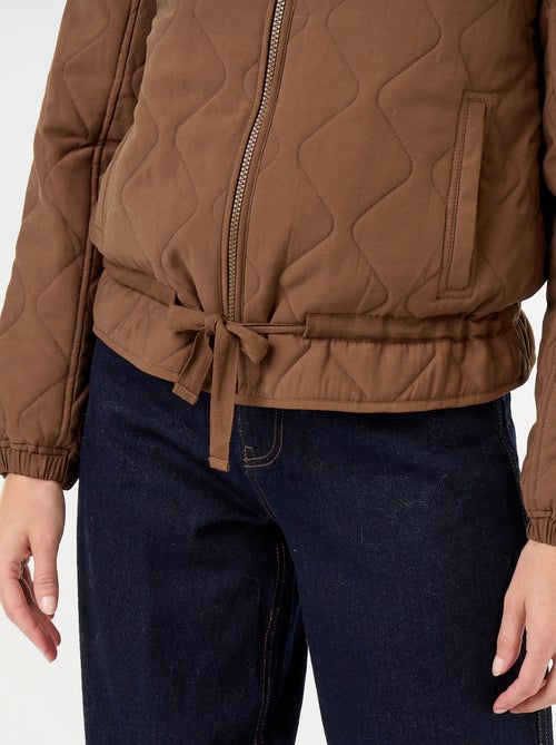 Quilted jacket with adjustable waist - Kiabi