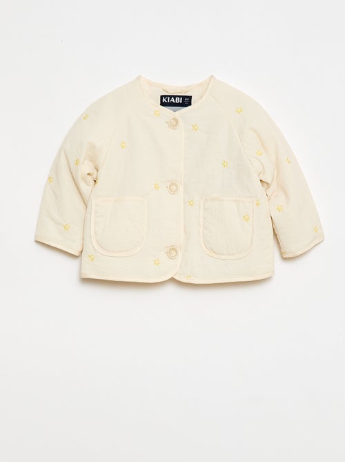 Quilted Jacket with Round Neck in Water-Repellent Fabric - Kiabi