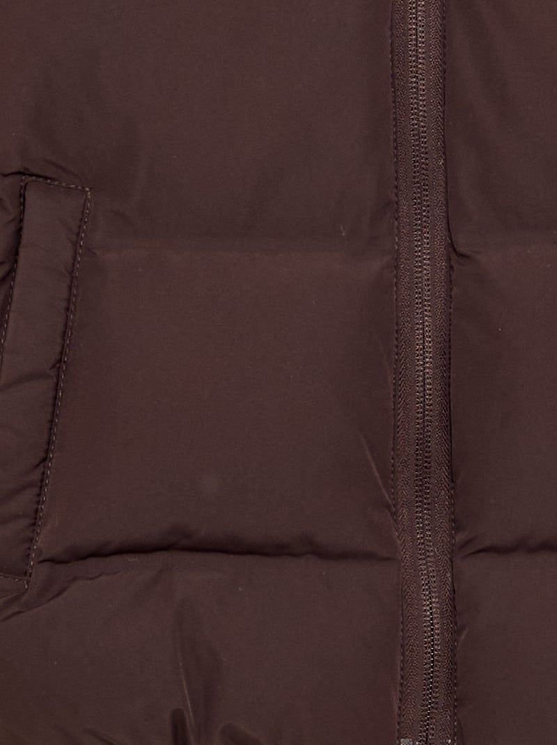 Quilted lined puffer jacket Brown - Kiabi