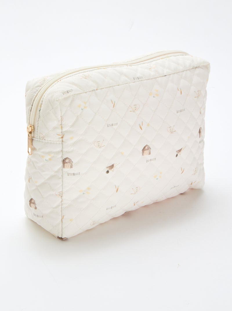 Quilted storage pouch White - Kiabi