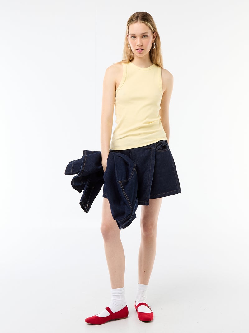 Racerback-Tanktop GELB - Kiabi
