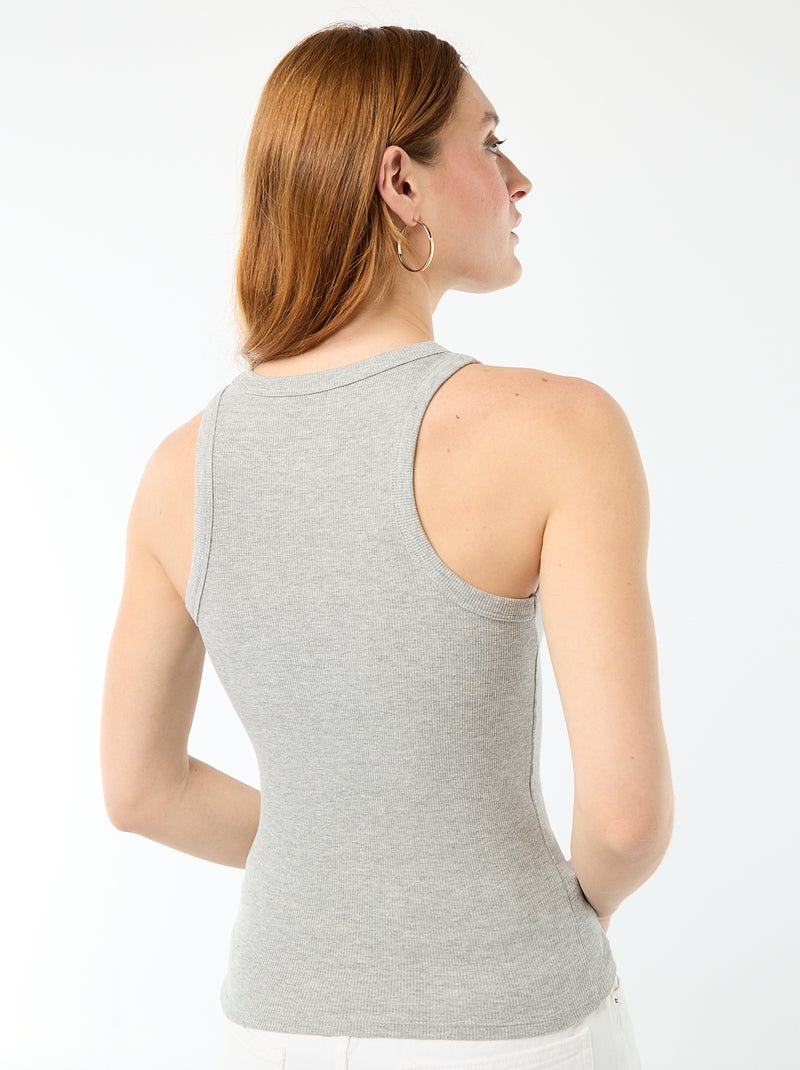 Racerback-Tanktop Grau - Kiabi