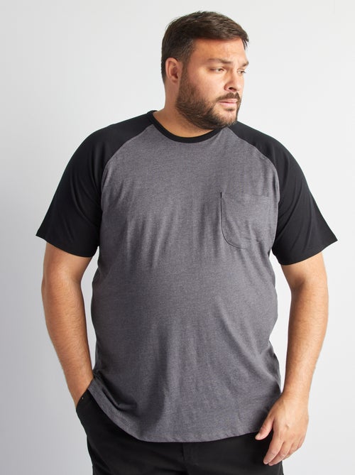 Raglan Short-Sleeve T-Shirt with Chest Pocket - Kiabi