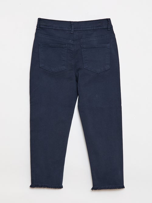 Raw-Edge Denim Capri Pants - Kiabi