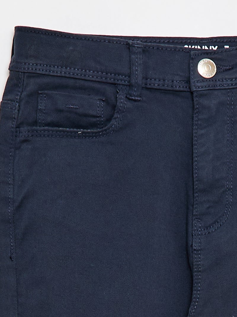 Raw-Edge Denim Capri Pants Blue - Kiabi