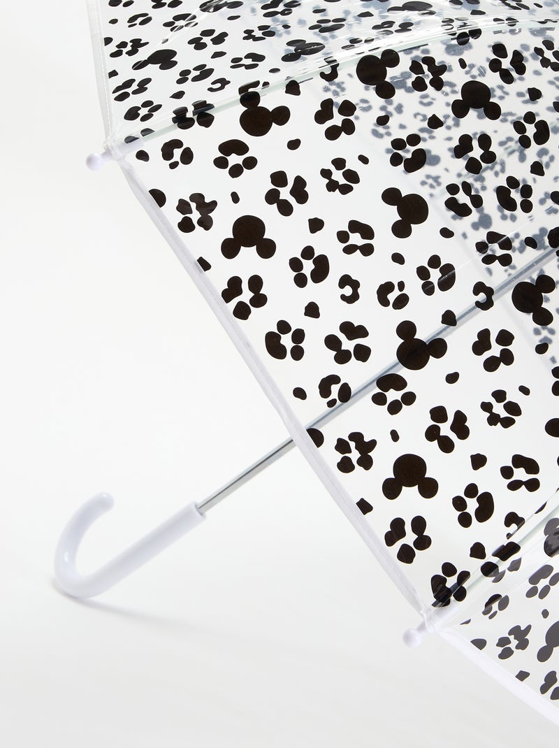 Regenschirm mit 'Mickey'-Motiven im Leoparden-Look Weiß - Kiabi