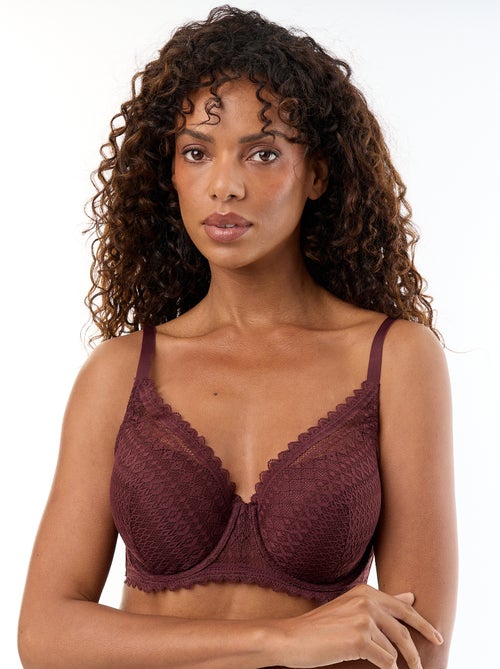 Reggiseno a balconcino avvolgente in pizzo - Kiabi