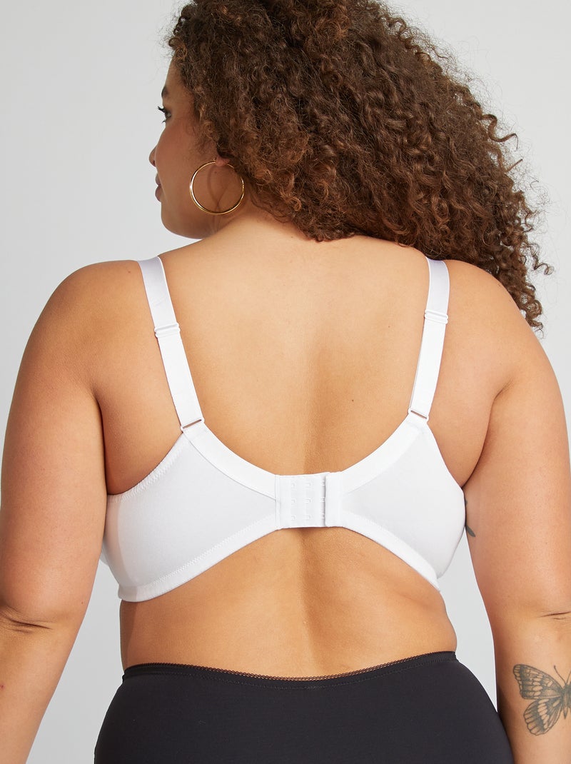Reggiseno a balconcino in jersey bianco - Kiabi