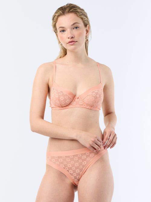Reggiseno a balconcino in pizzo - Kiabi