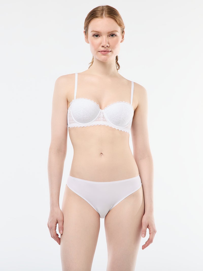 Reggiseno a balconcino in pizzo Bianco - Kiabi