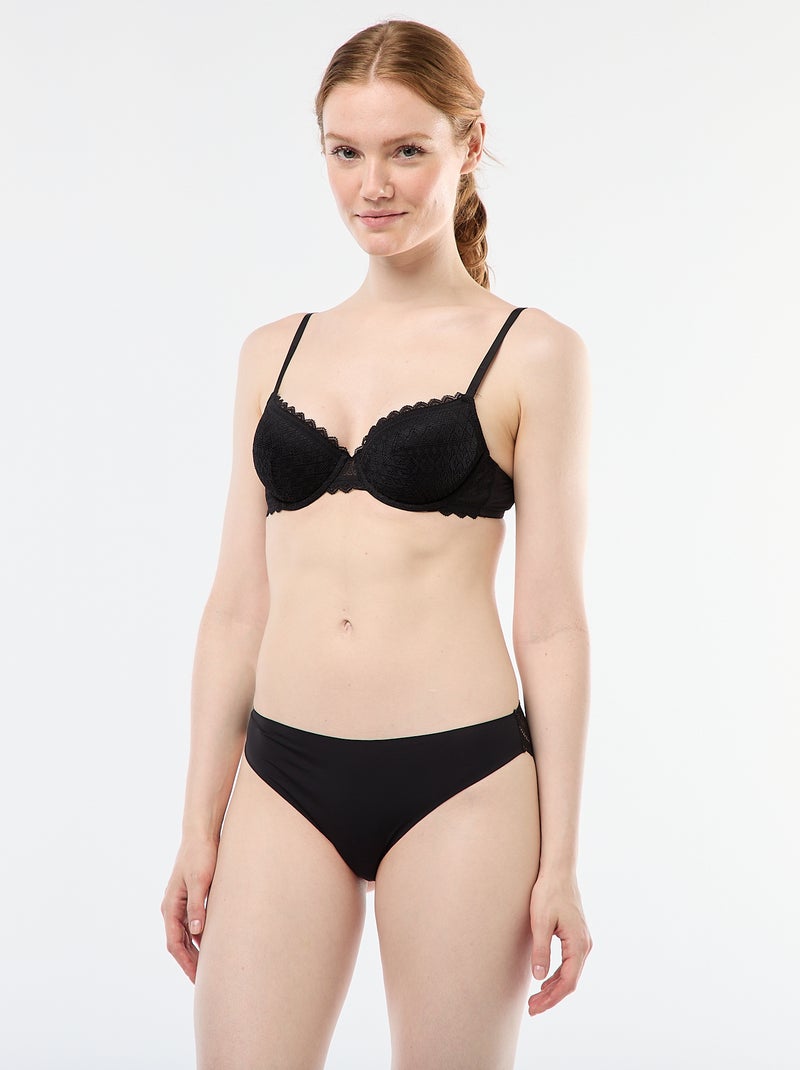 Reggiseno a balconcino in pizzo Nero - Kiabi