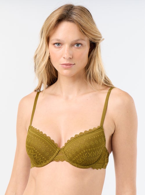 Reggiseno a balconcino in pizzo - Kiabi