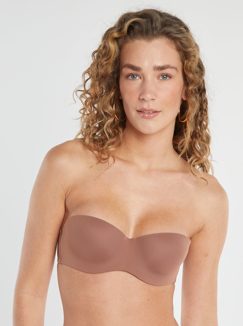 Reggiseno a fascia sagomato Marrone - Kiabi