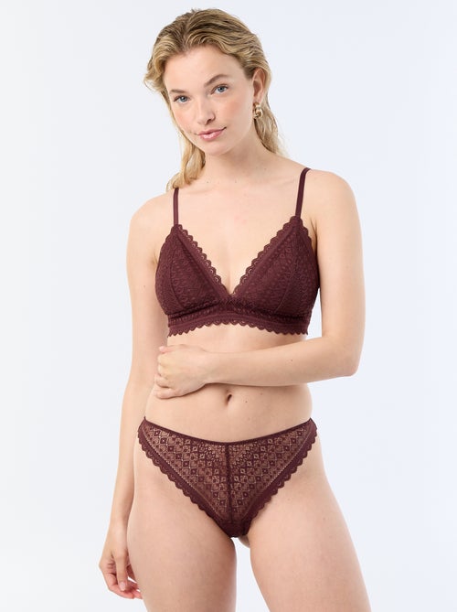 Reggiseno a triangolo in pizzo - Kiabi