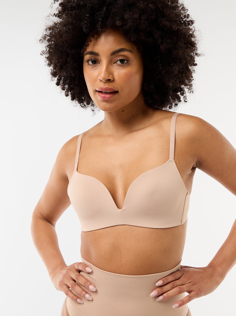 Reggiseno a triangolo invisibile in microfibra ROSA - Kiabi