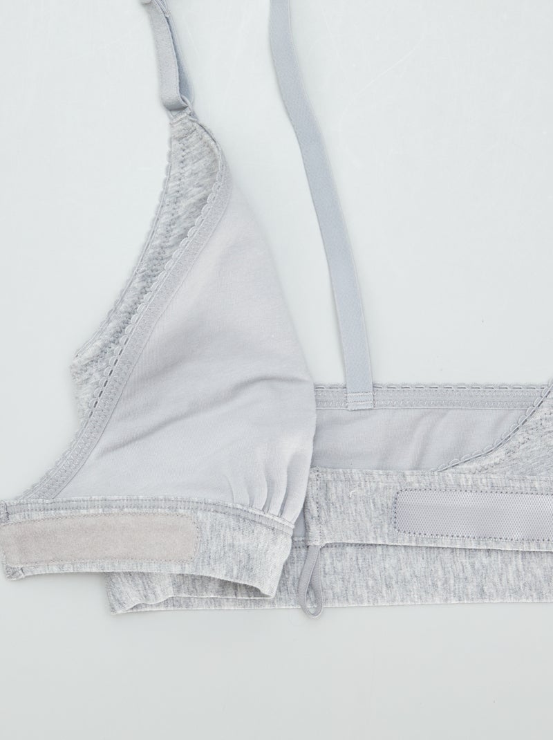 Reggiseno a triangolo senza ferretto - collezione facile da indossare GRIGIO - Kiabi