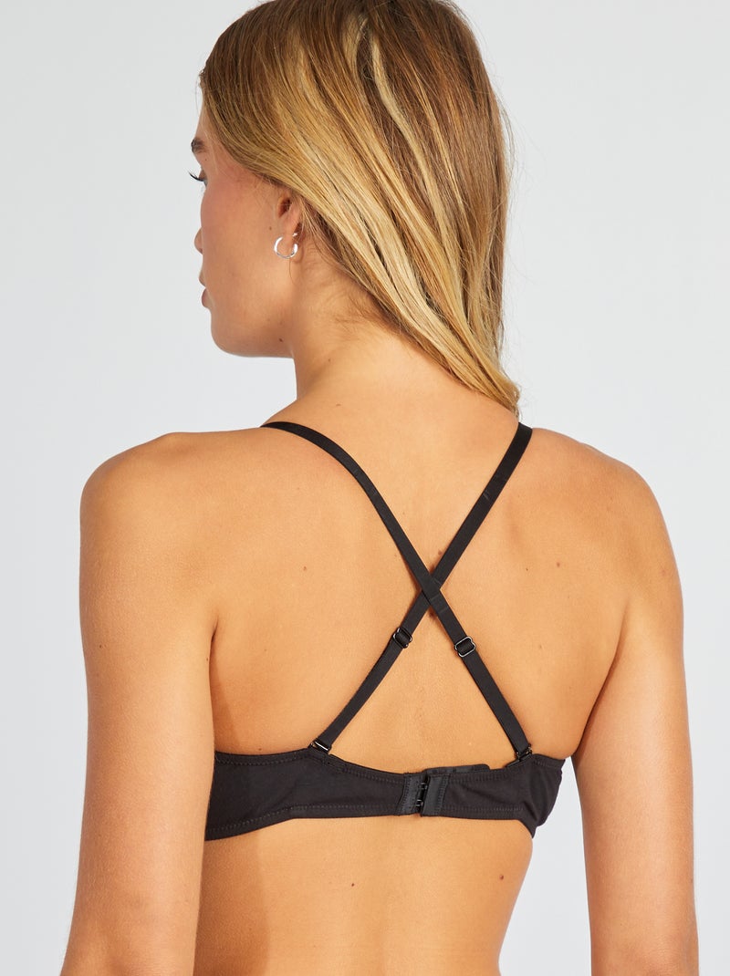 Reggiseno a triangolo senza imbottitura nero - Kiabi