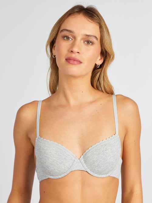 Reggiseno imbottito in cotone - Kiabi