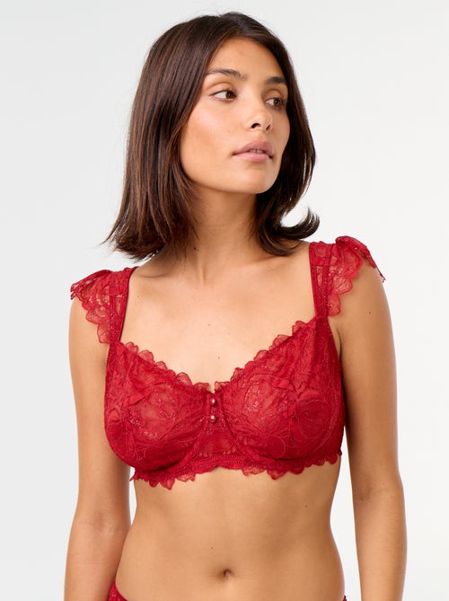Reggiseno in pizzo coppe D&E - Kiabi