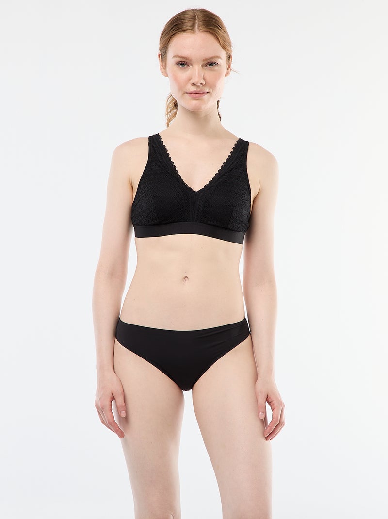 Reggiseno post-operatorio in pizzo Nero - Kiabi