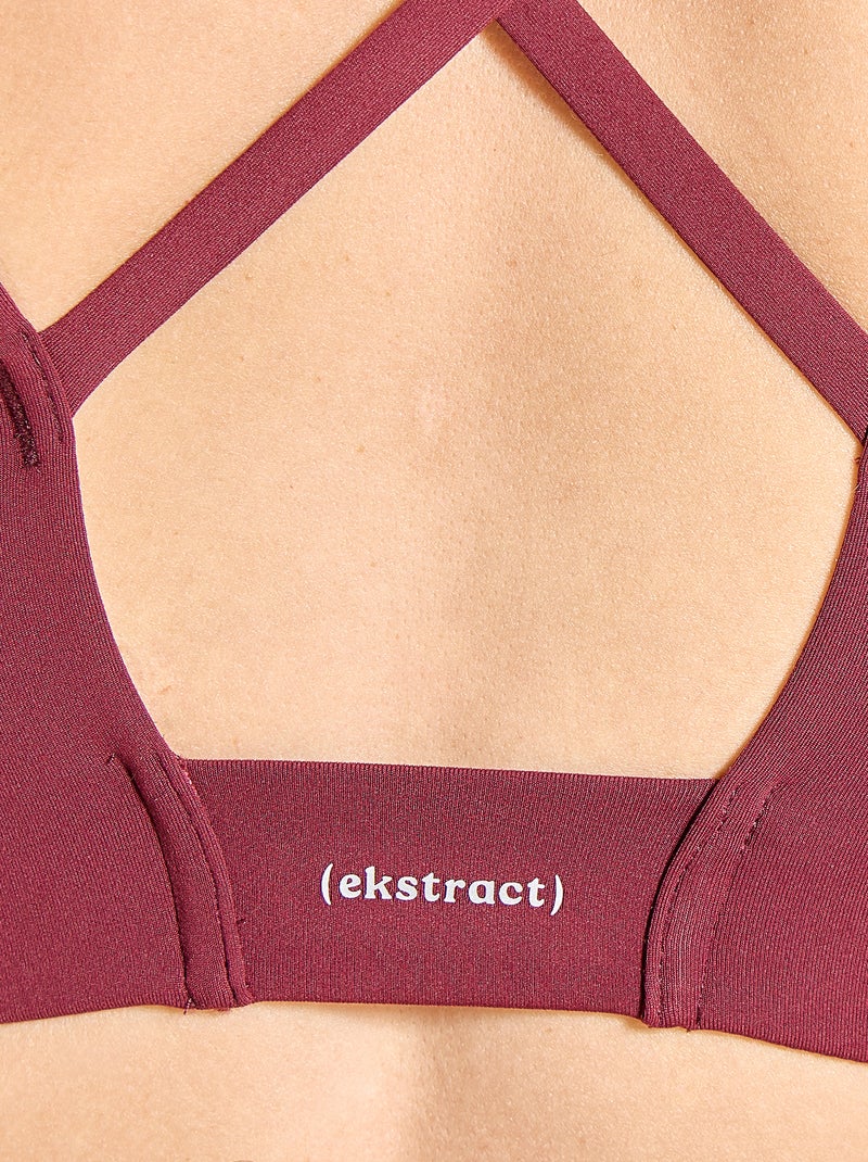 Reggiseno sportivo - (ekstract) Bordeaux - Kiabi