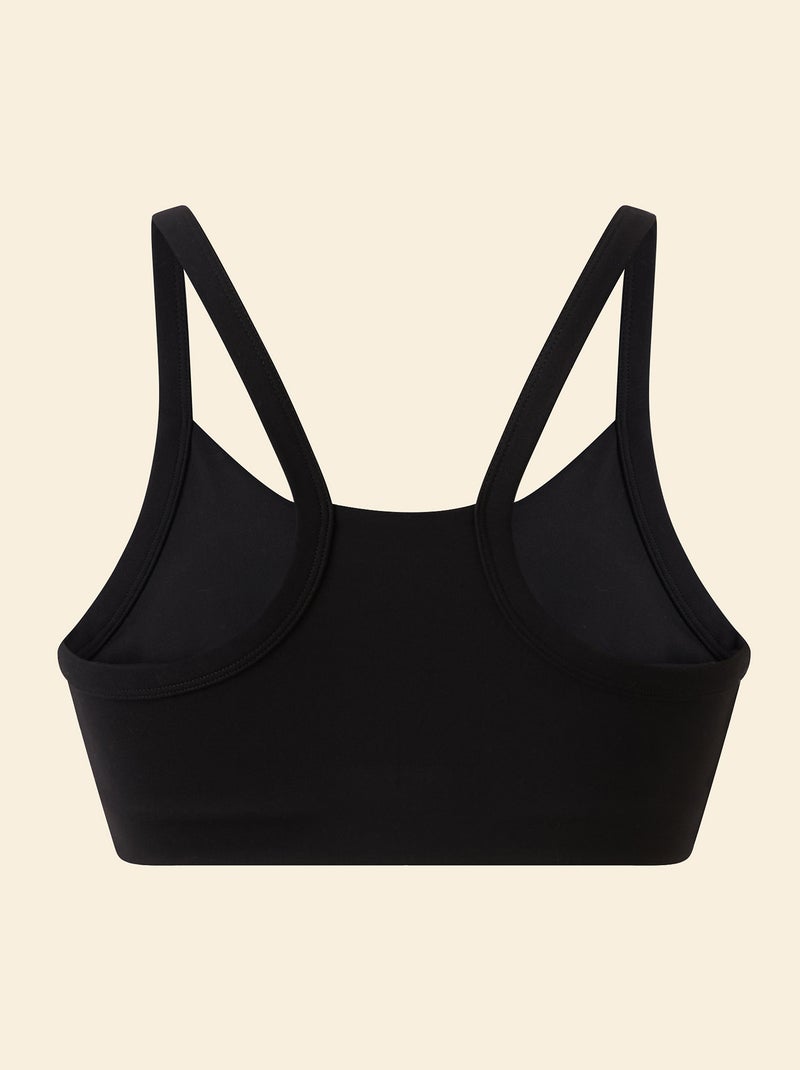 Reggiseno sportivo con dorso a vogatore Nero - Kiabi