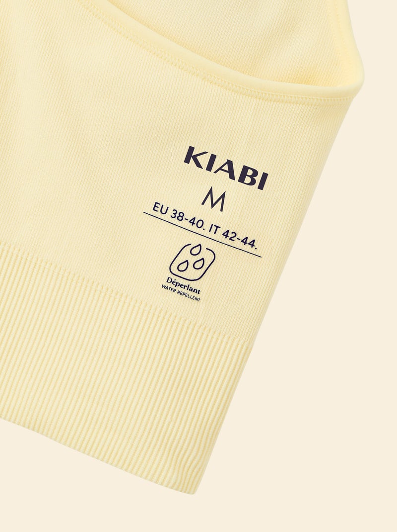 Reggiseno sportivo in costina a sostegno leggero Giallo - Kiabi